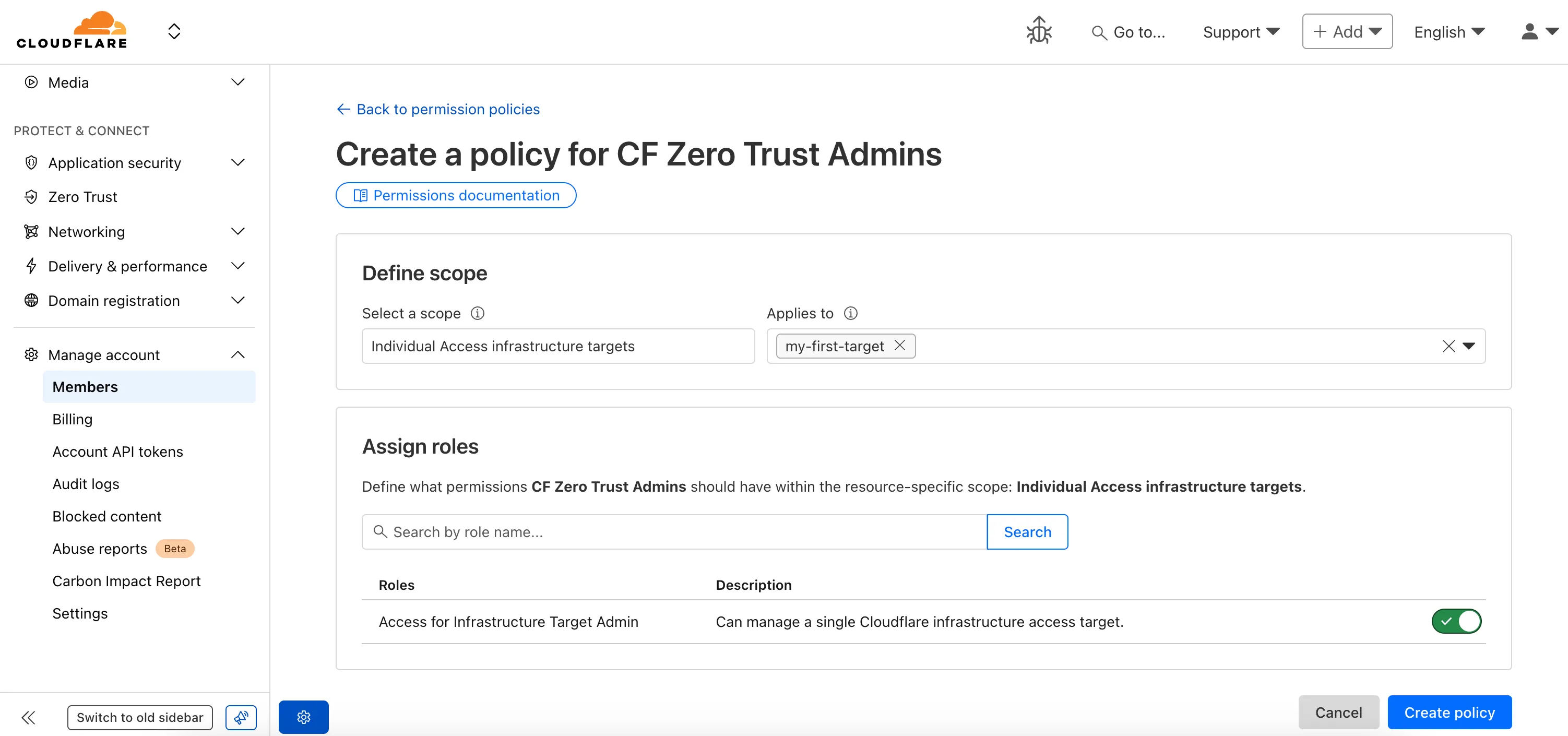 Updated Permissions Policy UX