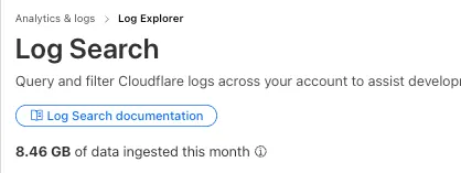 Log Explorer - Usage tracking 6 Ingested data