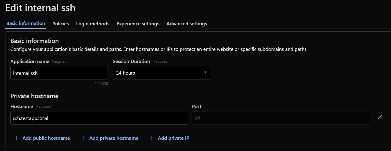 Access - Access private hostname applications support all ports/protocols 6 Example private application on non-443 port