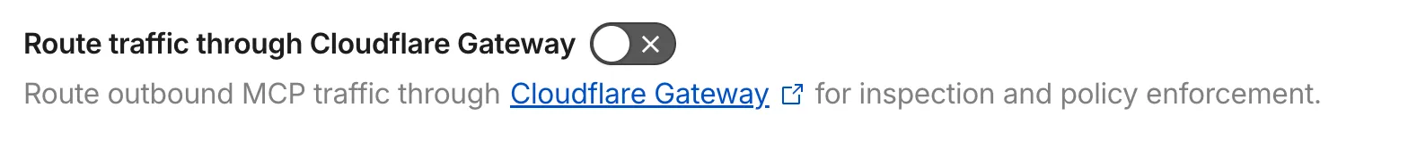 Route MCP server portal traffic through Cloudflare Gateway