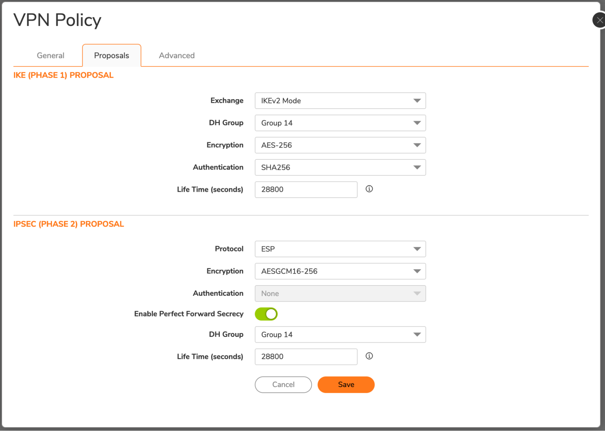 Configure a VPN policy on your SonicWall device