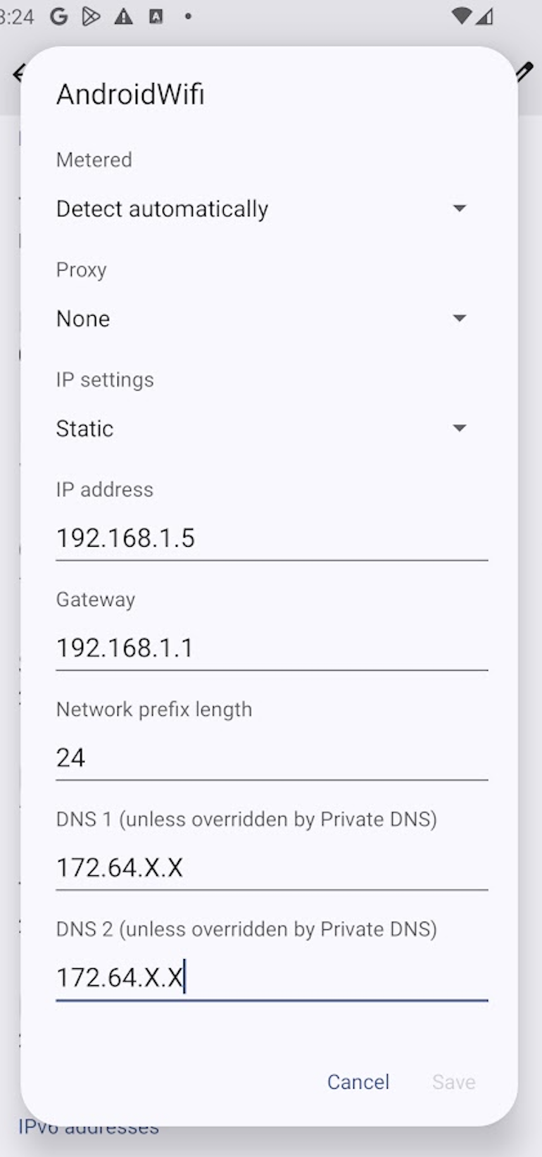 Android DNS Resolver Options