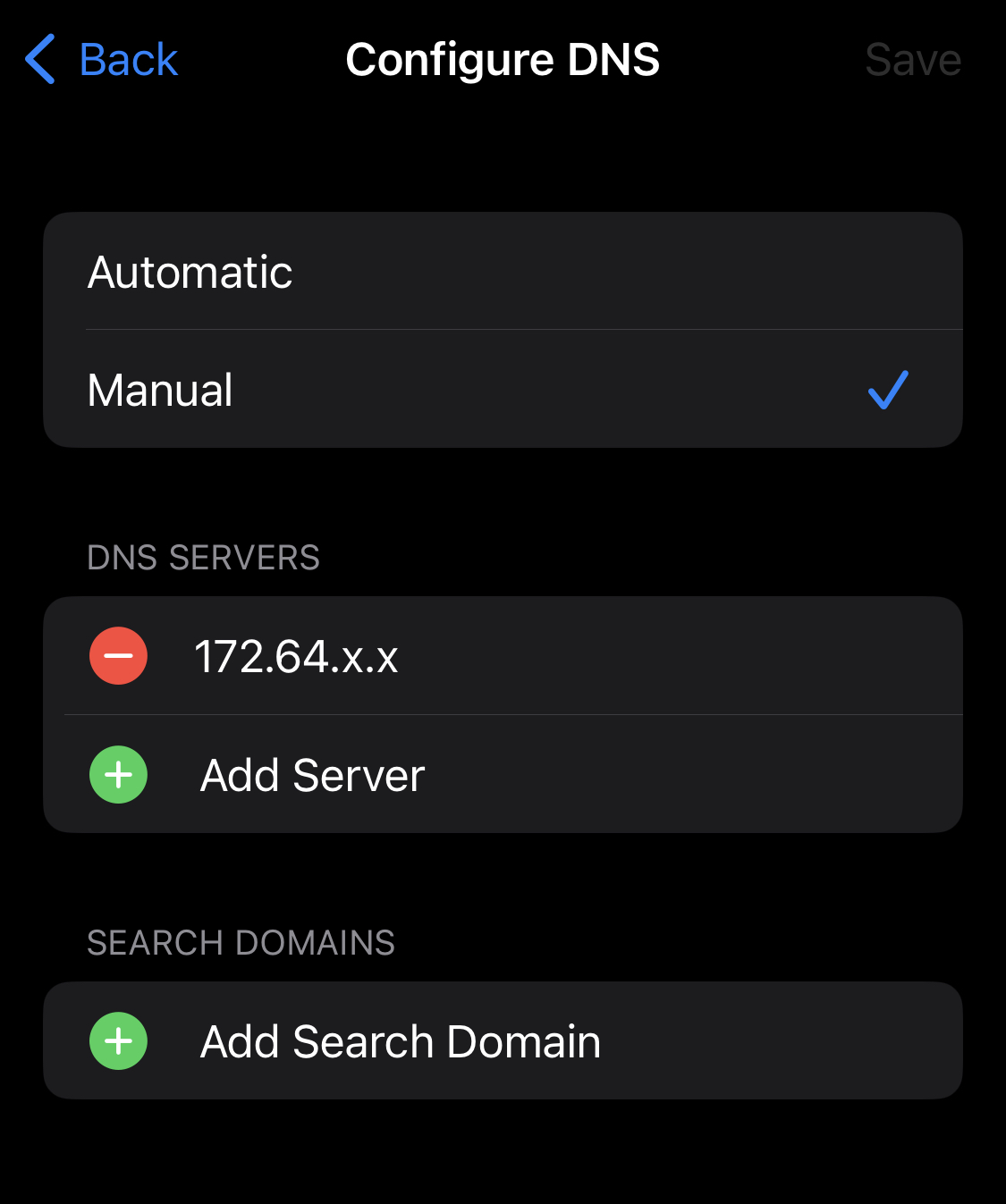 iPhone DNS Resolver Options