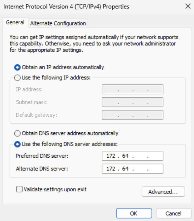 Windows DNS Resolver Options