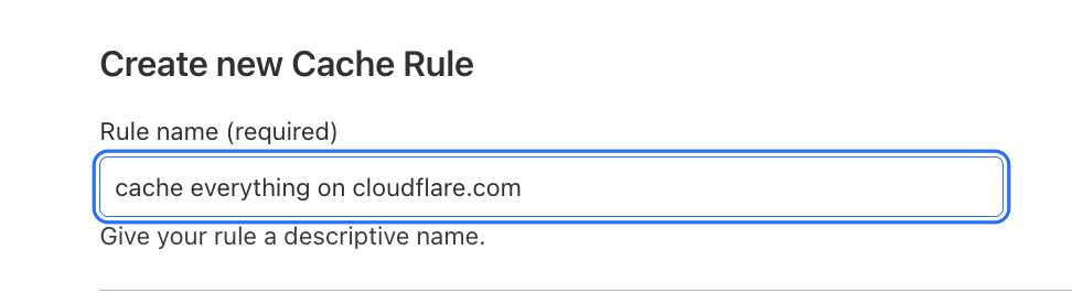 Enter the rule name