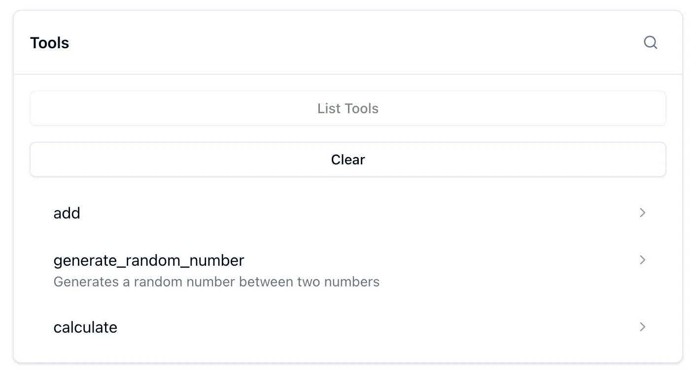 Custom tool shows up