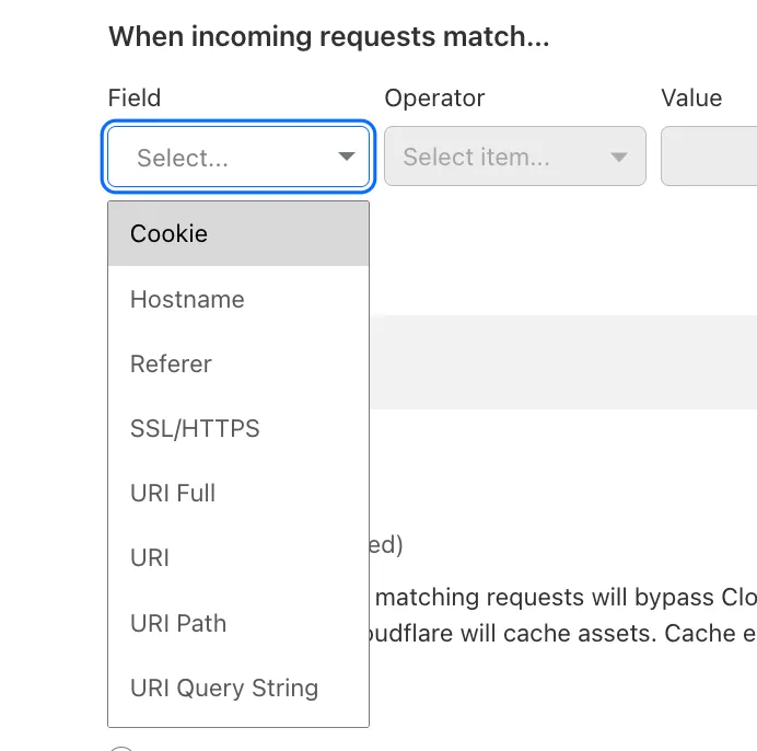 Select fields in the Expression Builder.